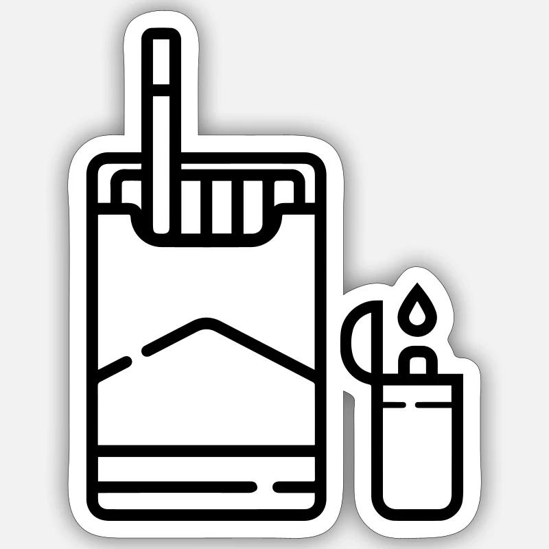Zigarette Sticker Größe S (10 x 10 cm)