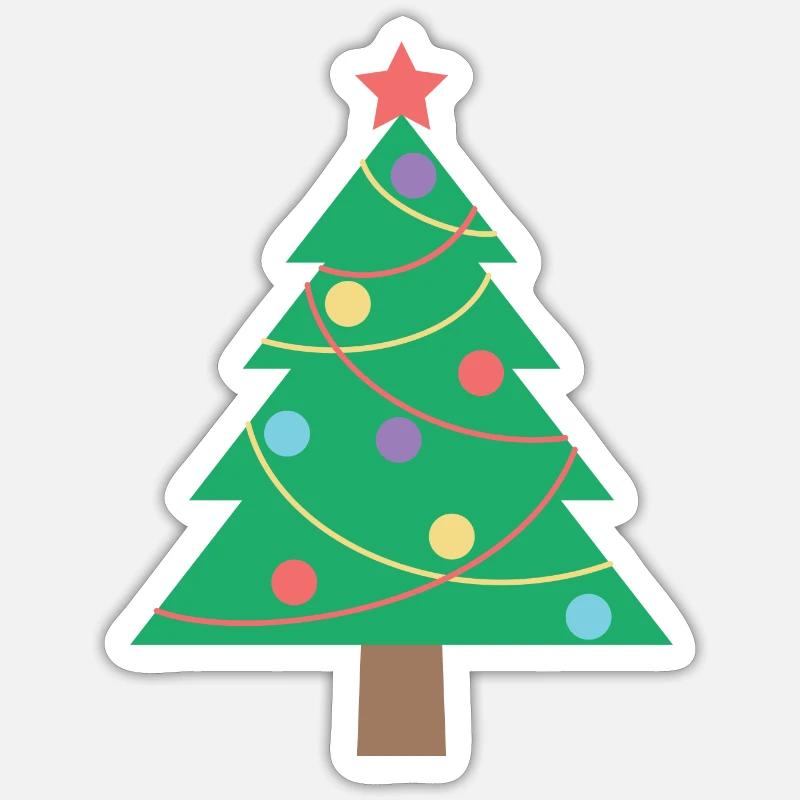 Christmas tree - Sticker size S (10 x 10 cm) - white matte