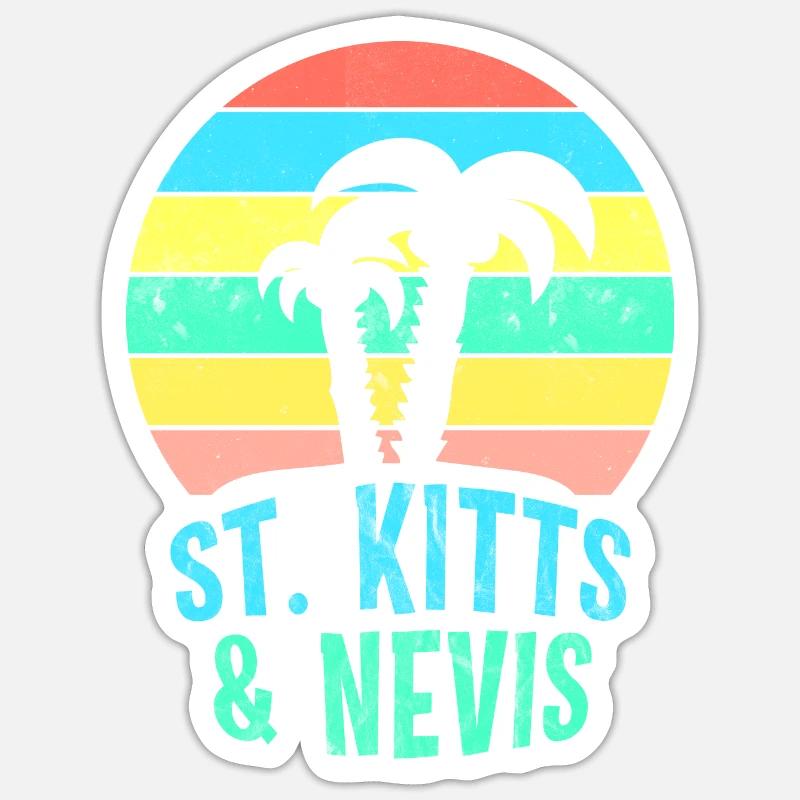 ST. KITTS & NEVIS Sticker Größe S (10 x 10 cm)