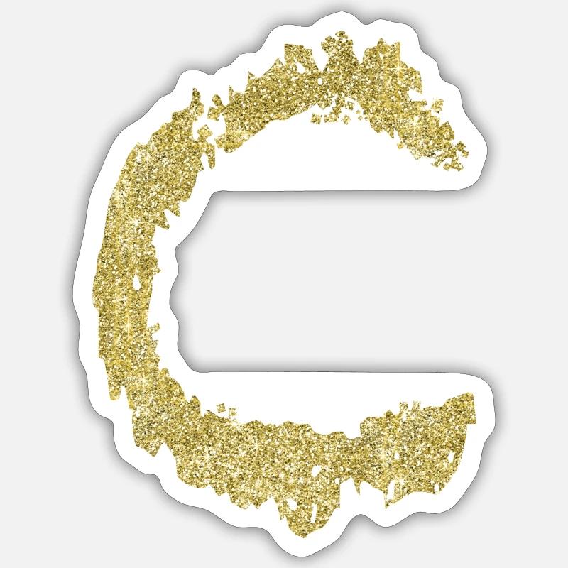 Buchstabe C Geschenk Name 2 - Sticker Größe S (10 x 10 cm) - Mattweiß