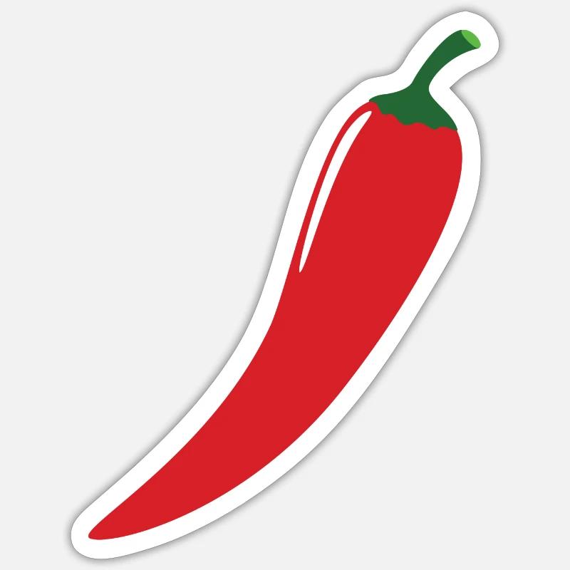 Chilli rouge Sticker taille S (10 x 10 cm)