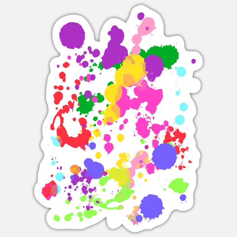 Paint Splatter - Sticker Größe S (10 x 10 cm) - Mattweiß