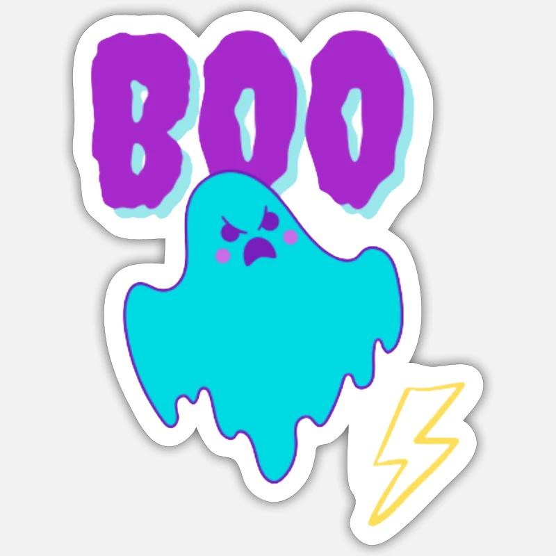 Ghost Boo - Sticker size S (10 x 10 cm) - white matte