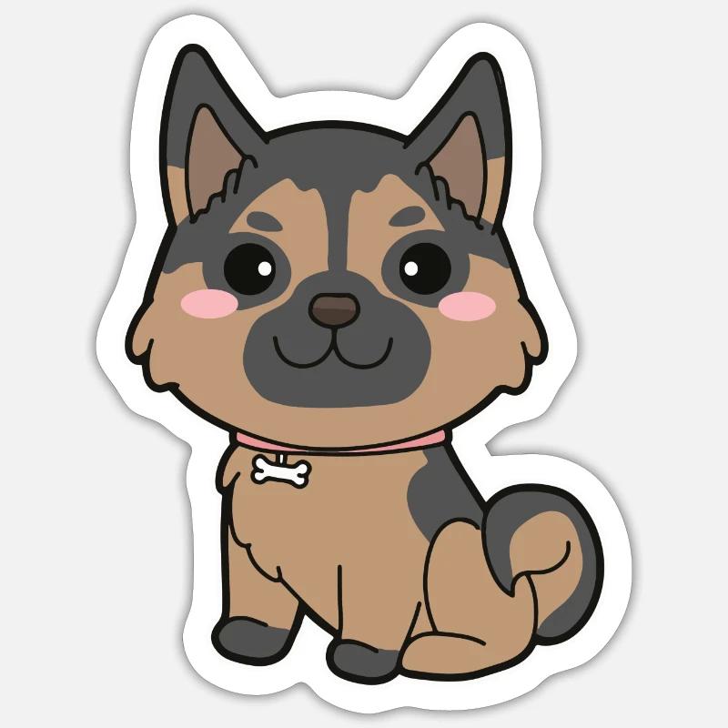 German Shepherd Sticker size S (10 x 10 cm)