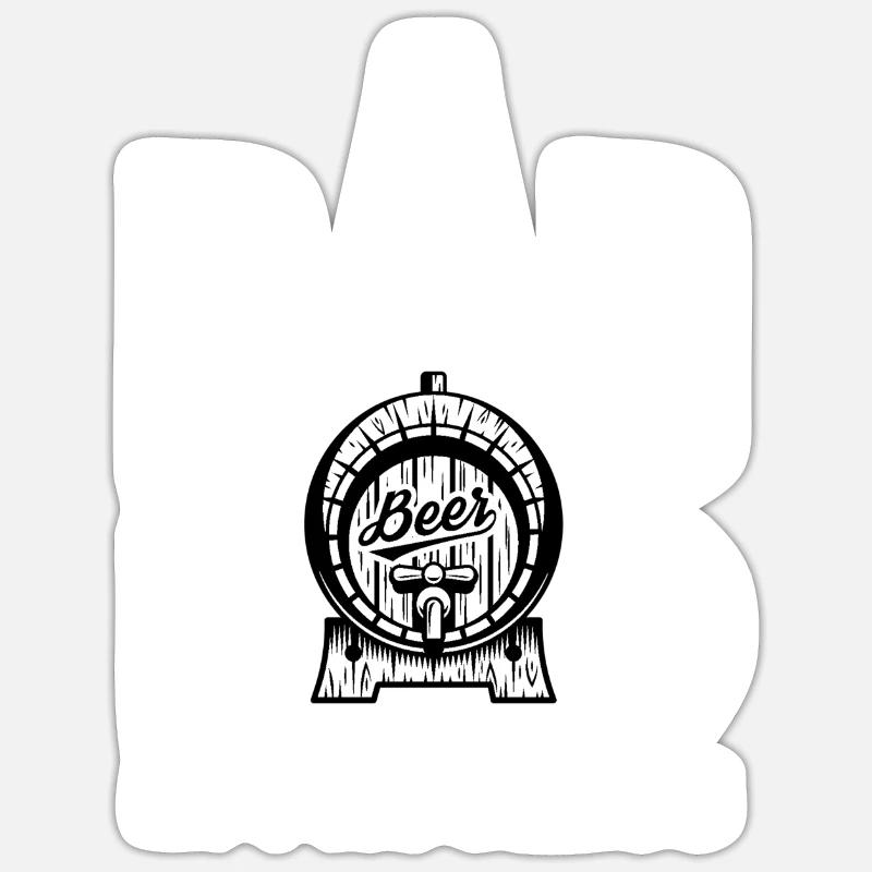 DAD BOD - Sticker size S (10 x 10 cm) - white matte