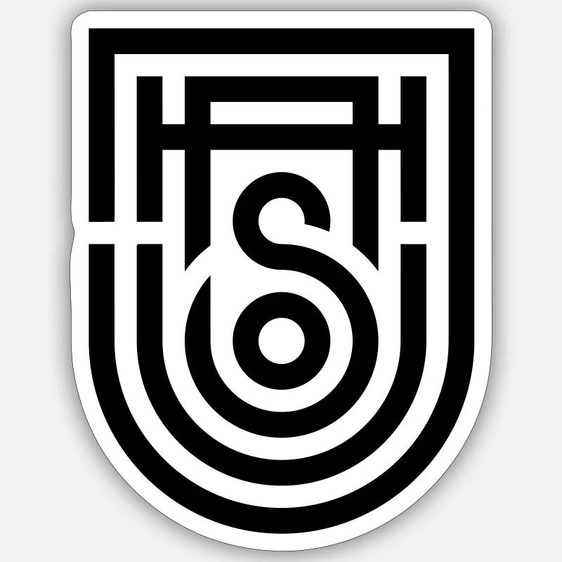 Josué plein - Sticker taille S (10 x 10 cm) - blanc mat