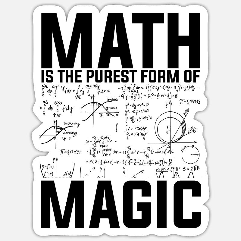 Mathematician - Sticker size S (10 x 10 cm) - white matte