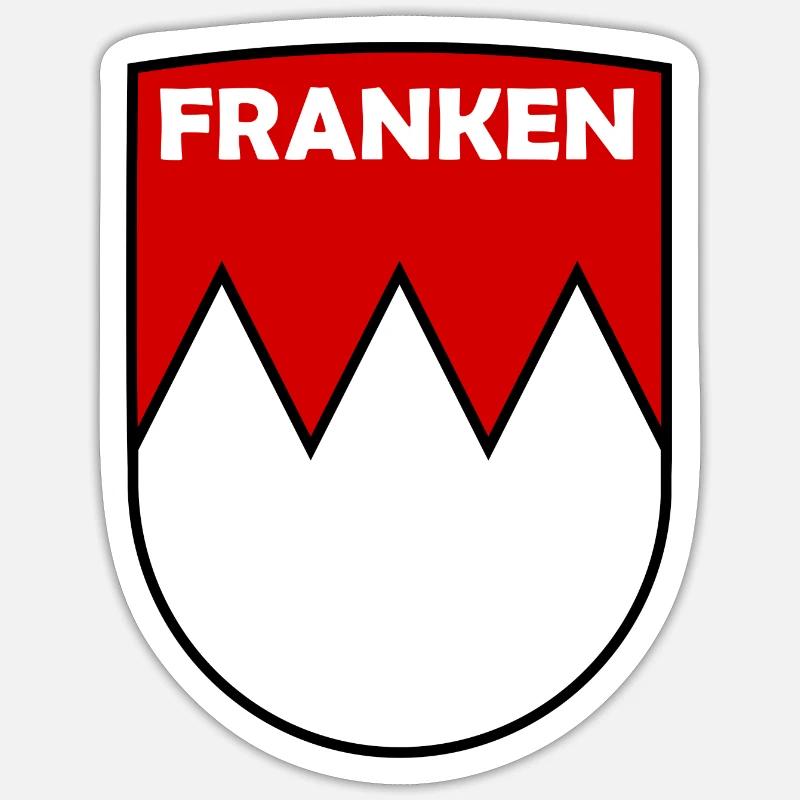 Die Franken - Sticker Größe S (10 x 10 cm) - Mattweiß