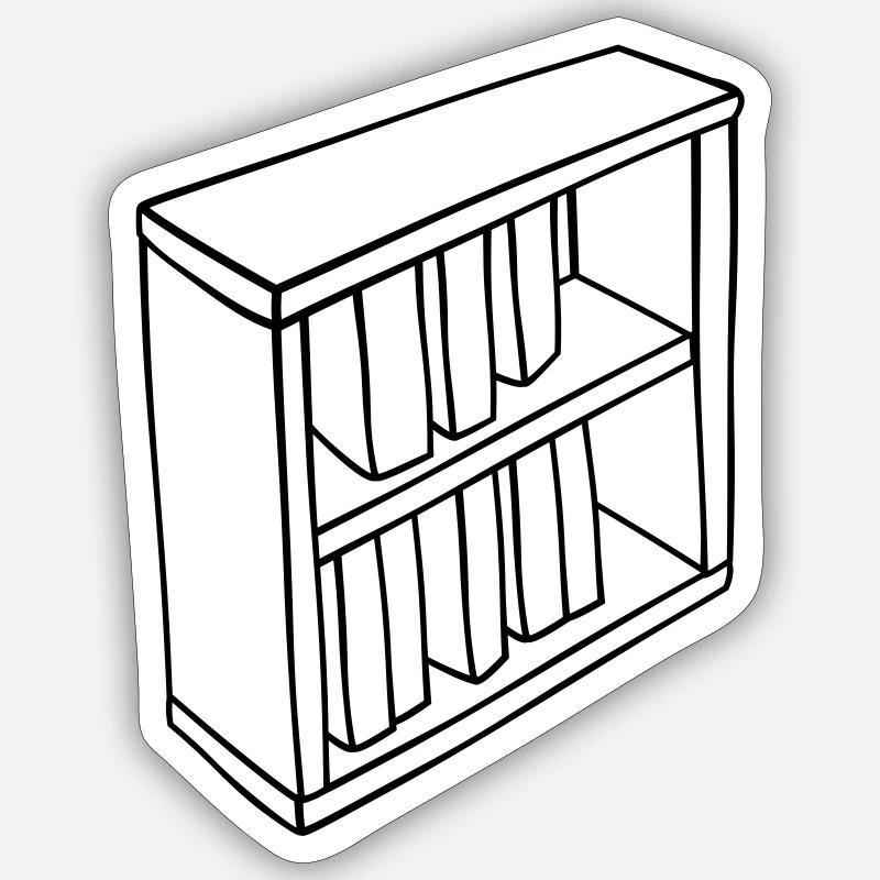 Conception clipart de bibliothèque Sticker taille S (10 x 10 cm)