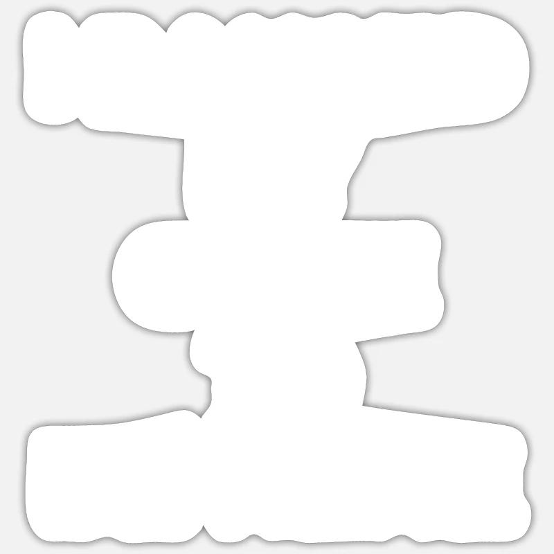Logo de mon jeu - Sticker taille S (10 x 10 cm) - blanc mat