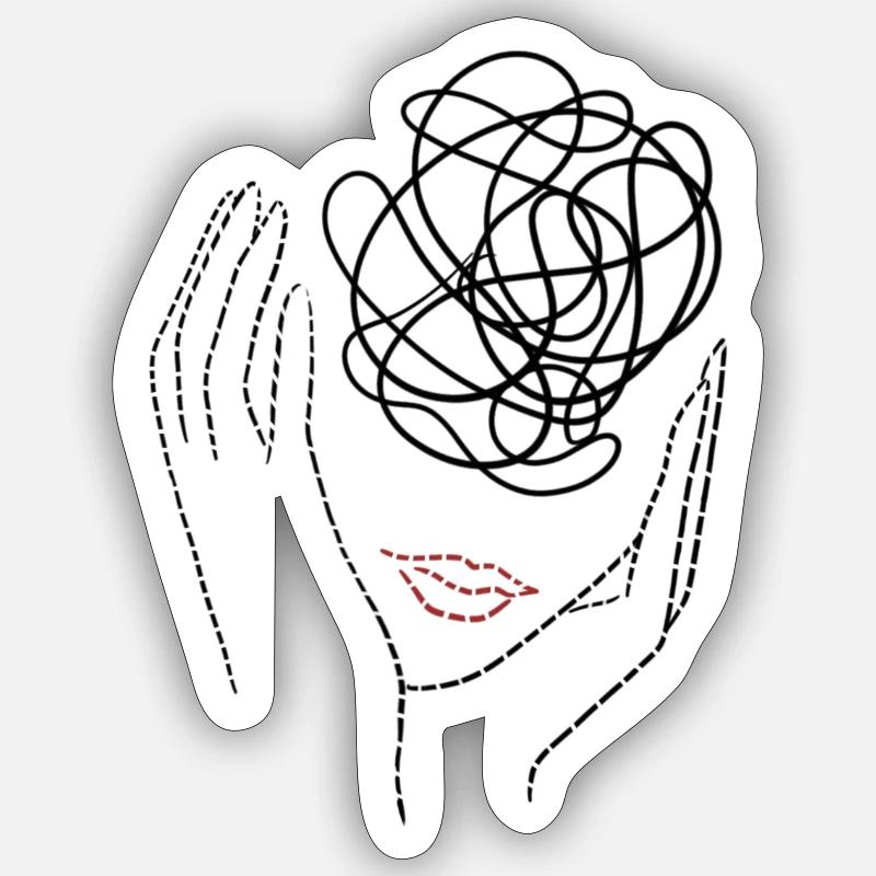 Confusion - Sticker size S (10 x 10 cm) - white matte