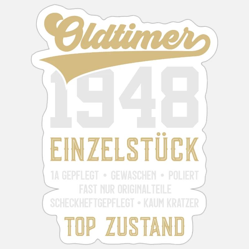 78. GEBURTSTAG OLDTIMER 1948 Sticker Größe S (10 x 10 cm)
