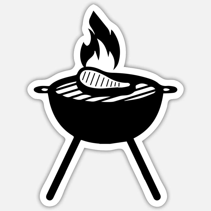 Steak Meat Symbol - Sticker size S (10 x 10 cm) - white matte