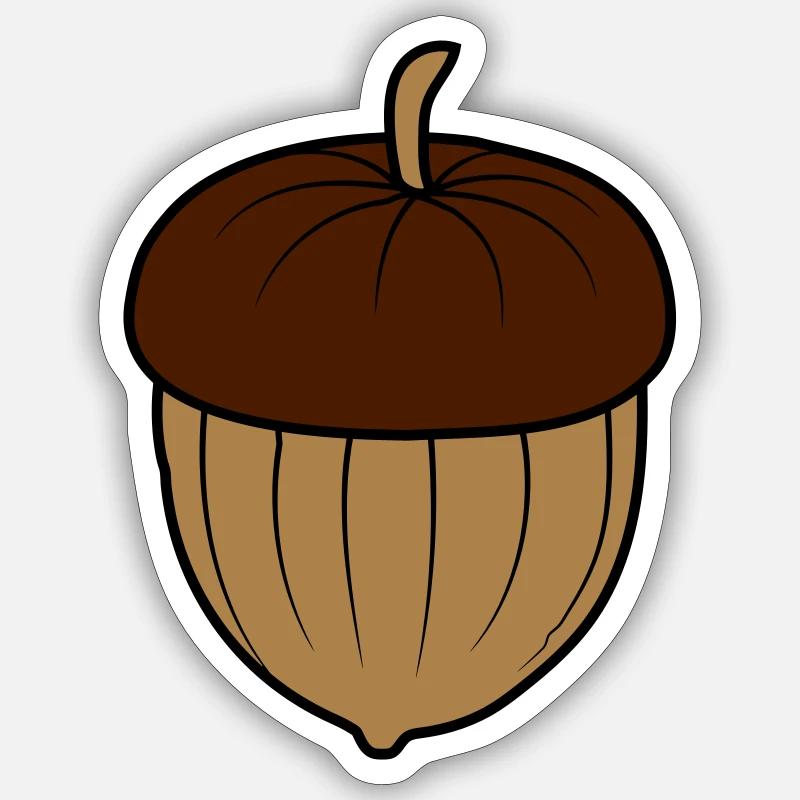 Acorn Nut Design Sticker size S (10 x 10 cm)