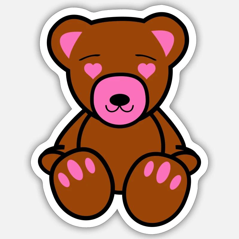 Teddy Bear Love Sticker size S (10 x 10 cm)