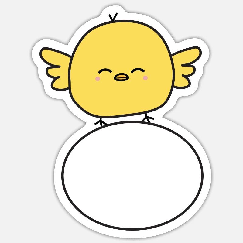 Chick on an egg | Chick & Egg Sticker size S (10 x 10 cm)