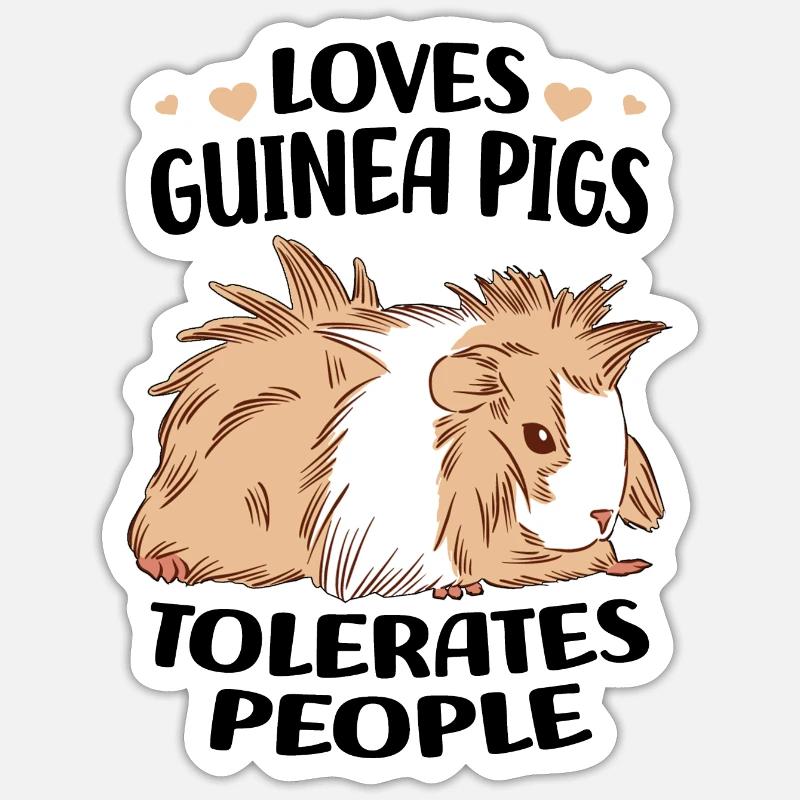 Cobaye - Sticker taille S (10 x 10 cm) - blanc mat