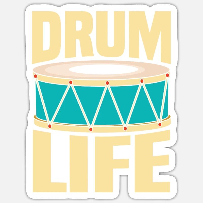 Drum-Leben Sticker Größe S (10 x 10 cm)