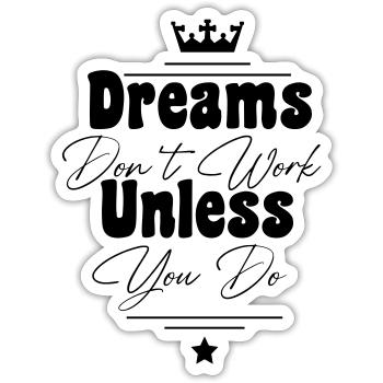 design de rêve noir - Sticker taille S (10 x 10 cm) - blanc mat - Devant