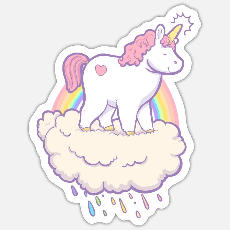 Chubby unicorn Sticker size S (10 x 10 cm)