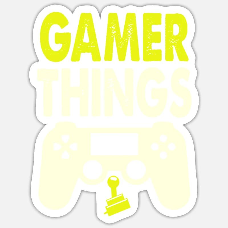 choses de joueur - Sticker taille S (10 x 10 cm) - blanc mat