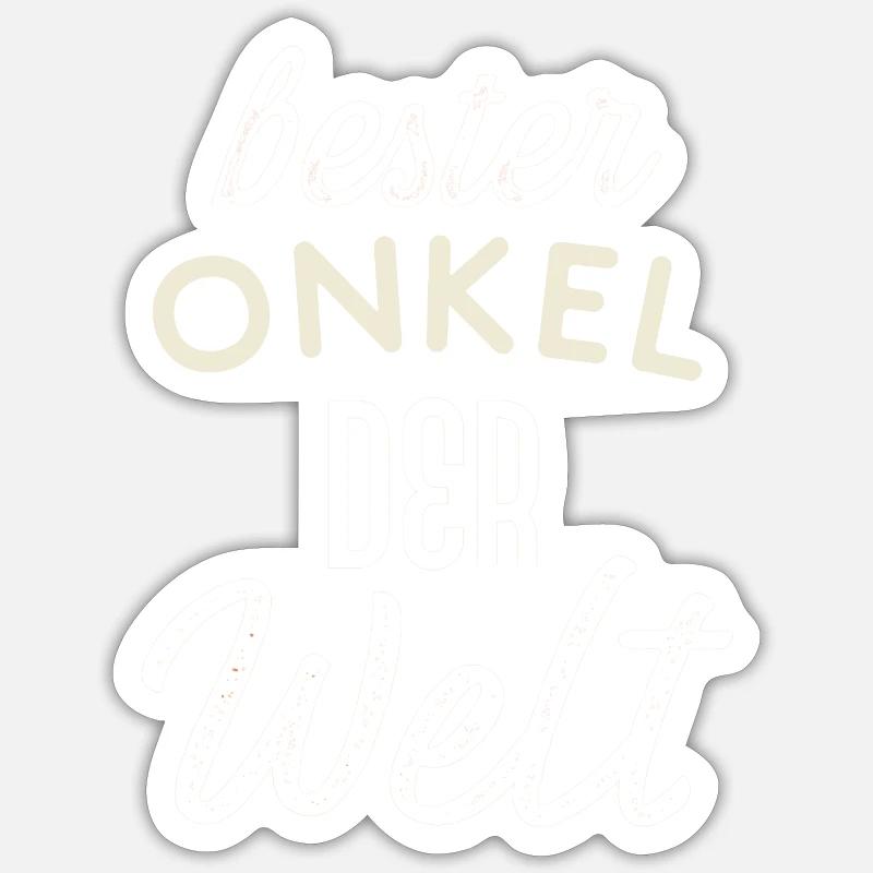 Bester onkel der welt Sticker Größe S (10 x 10 cm)