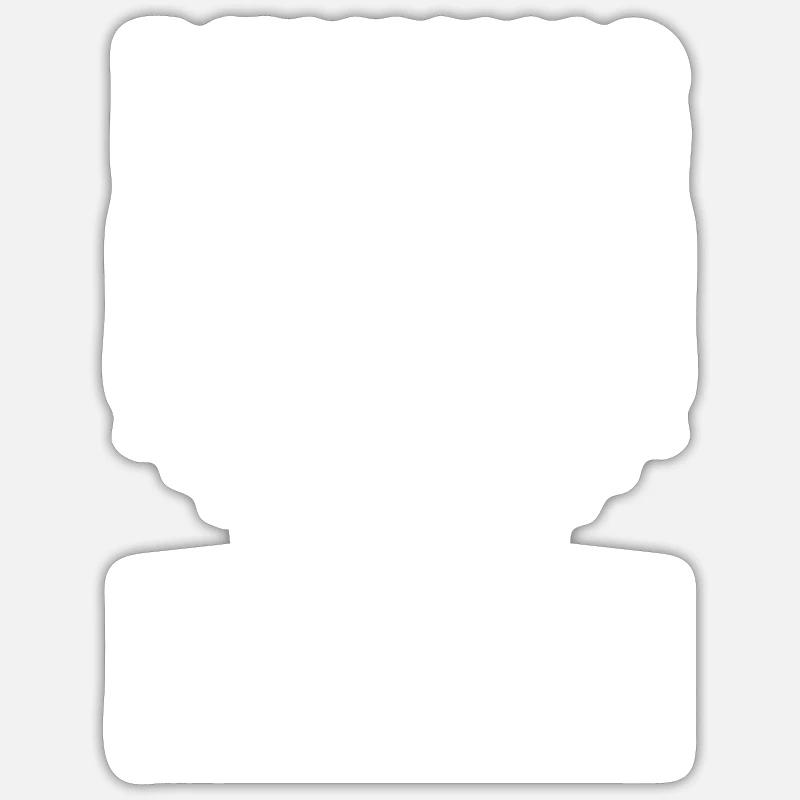 Course de marathon - Sticker taille S (10 x 10 cm) - blanc mat