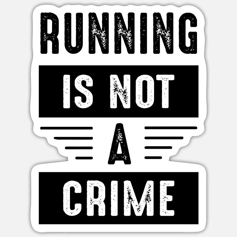 Course de marathon Sticker taille S (10 x 10 cm)