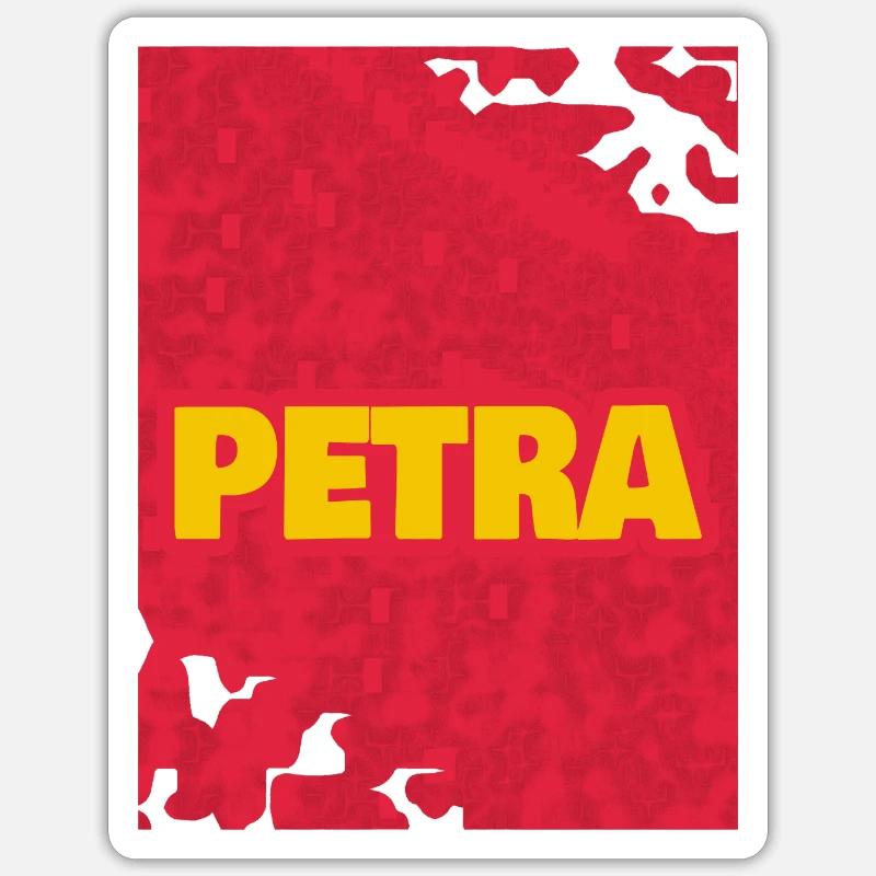 Style et œuvres d’art Petra - Sticker taille S (10 x 10 cm) - blanc mat