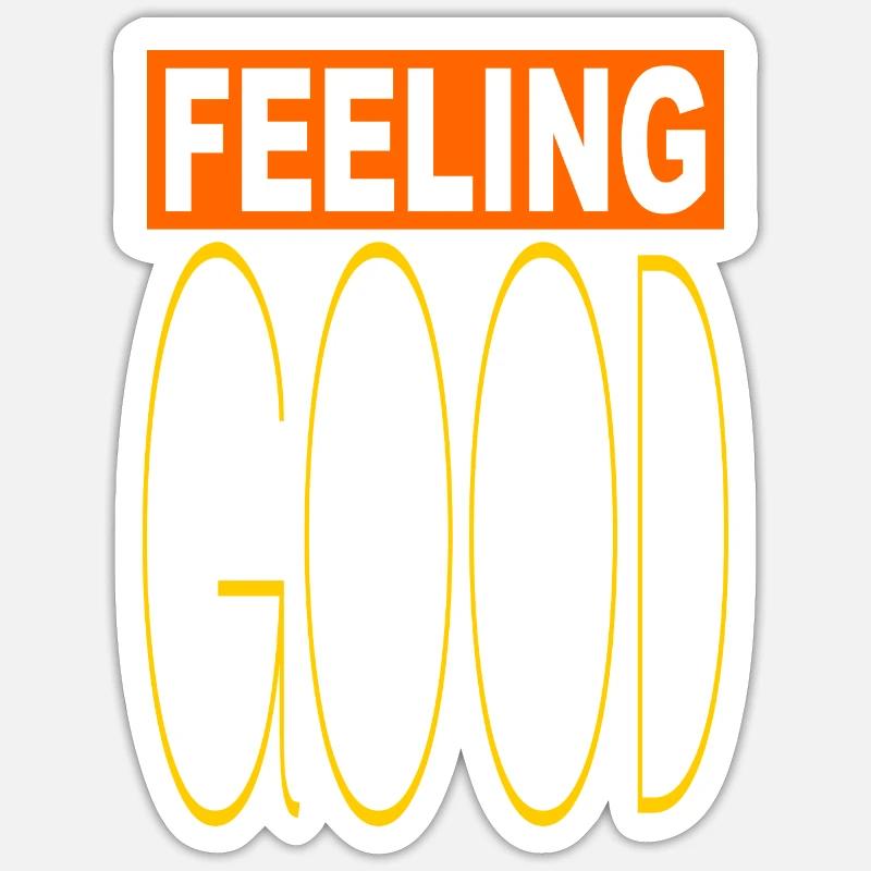 Feeling Good - Sticker taille S (10 x 10 cm) - blanc mat