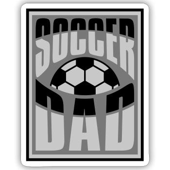 Hobby Sport Soccer Dad - Sticker Größe S (10 x 10 cm) - Mattweiß - Vorne