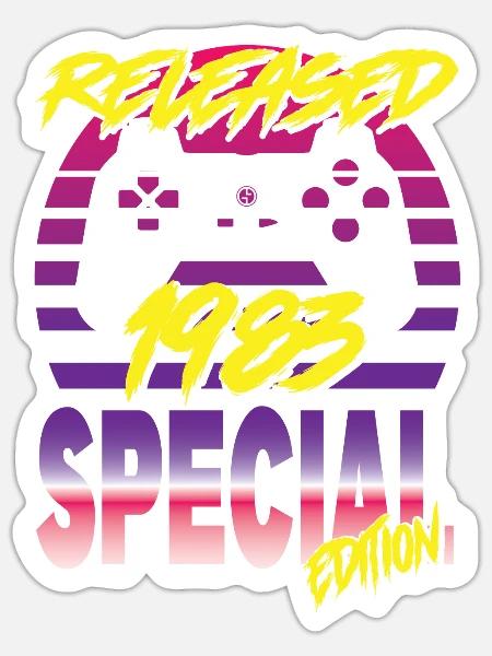 Released 1983 Special Edition - Sticker Größe S (10 x 10 cm) - Mattweiß