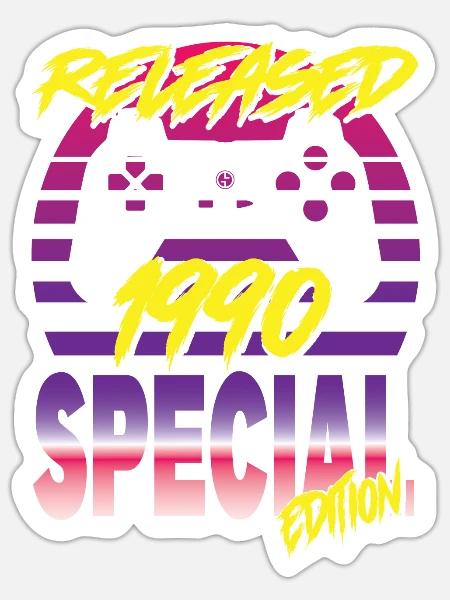 Released 1990 Special Edition - Sticker Größe S (10 x 10 cm) - Mattweiß