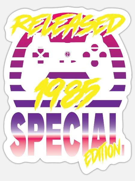 Released 1985 Special Edition - Sticker Größe S (10 x 10 cm) - Mattweiß