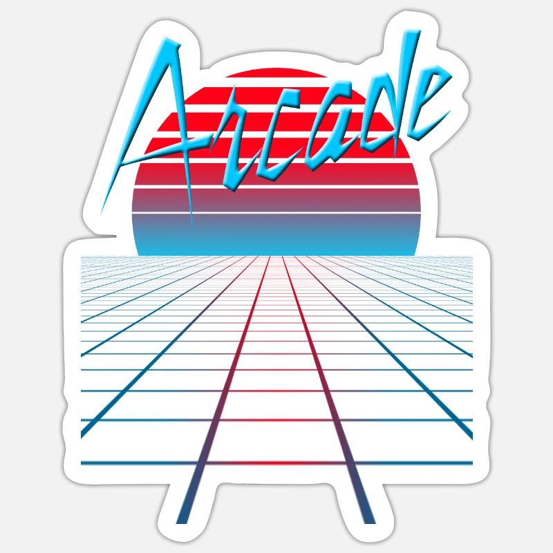 NERDY forever - Arcade Sticker size S (10 x 10 cm)