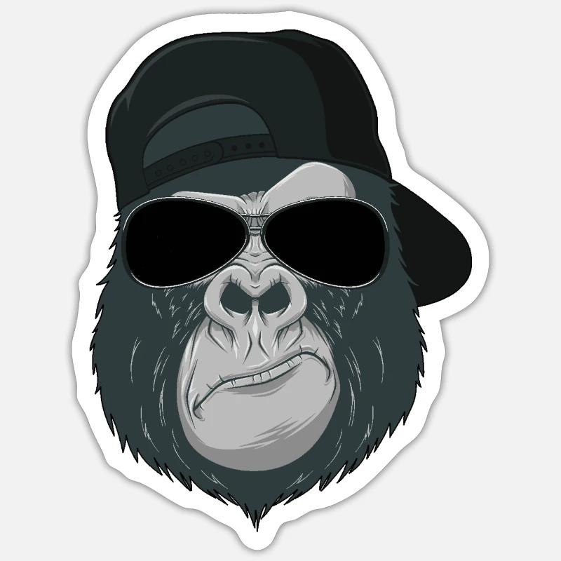 Gorillawear - Sticker size S (10 x 10 cm) - white matte