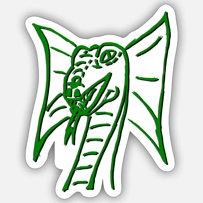 Serpent2 - Sticker taille S (10 x 10 cm) - blanc mat