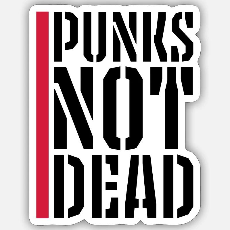 punks pas mort citation Sticker taille S (10 x 10 cm)