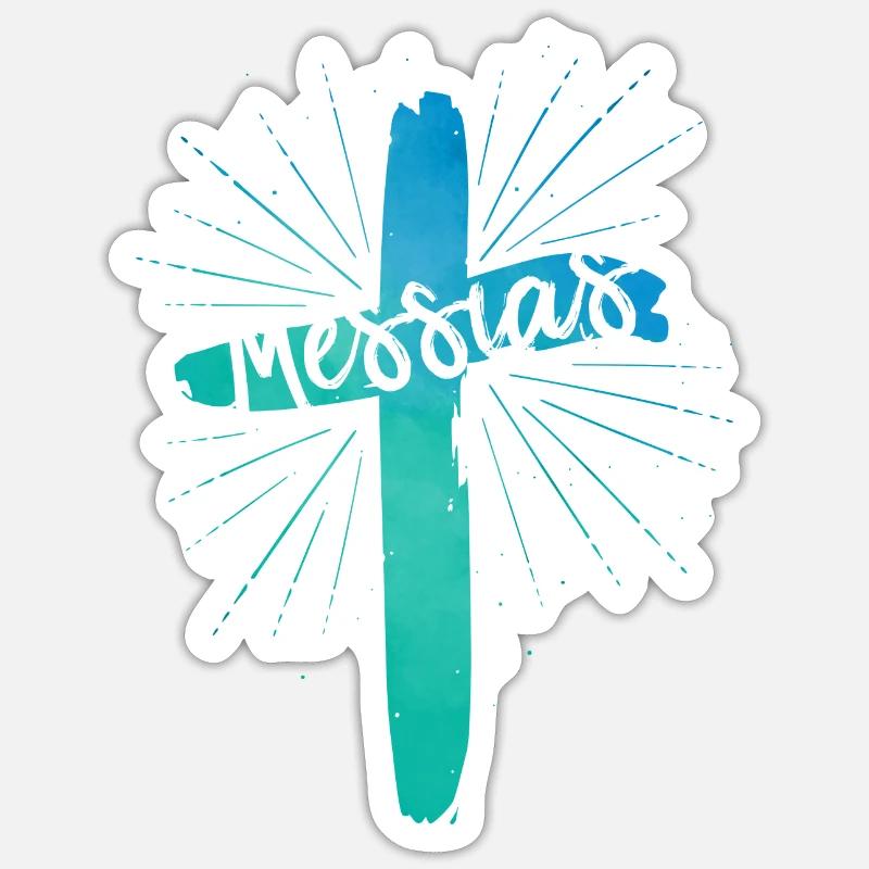 Messie - Sticker taille S (10 x 10 cm) - blanc mat