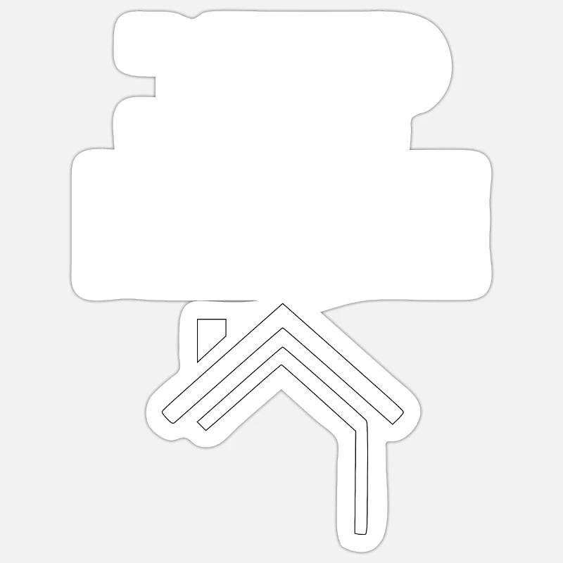 deep house - Sticker size S (10 x 10 cm) - white matte