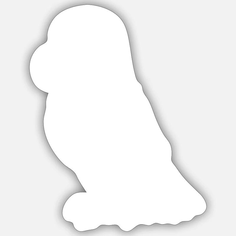 Adler Comic Tier - Sticker Größe S (10 x 10 cm) - Mattweiß