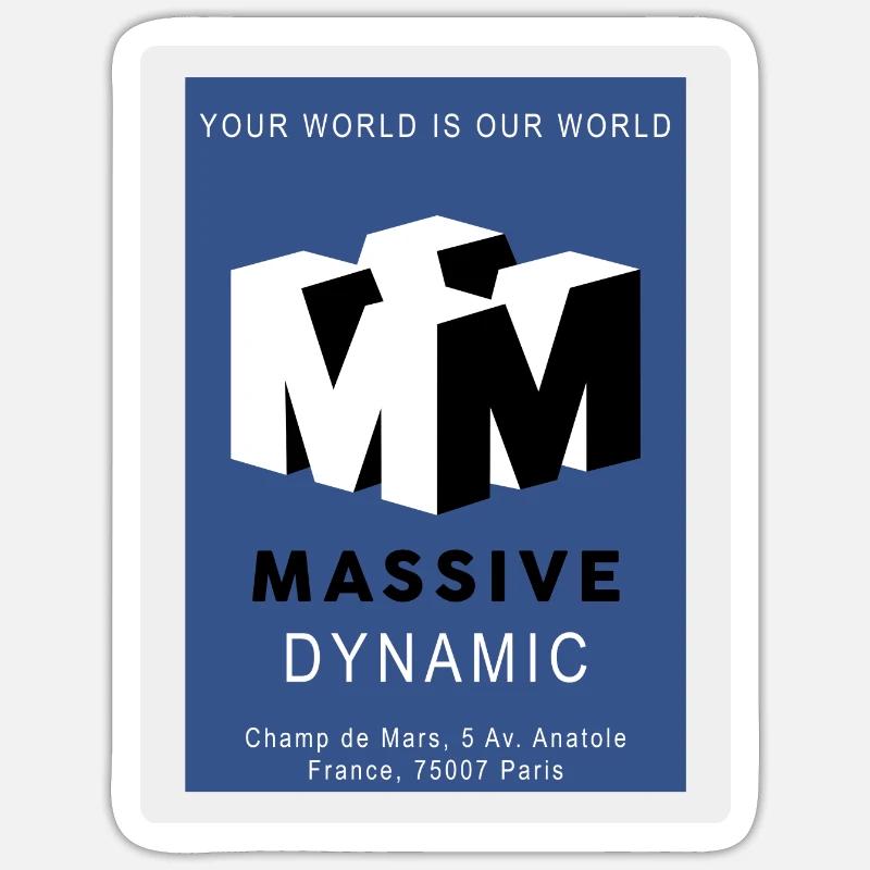 Massive dynamyc - Sticker size S (10 x 10 cm) - white matte