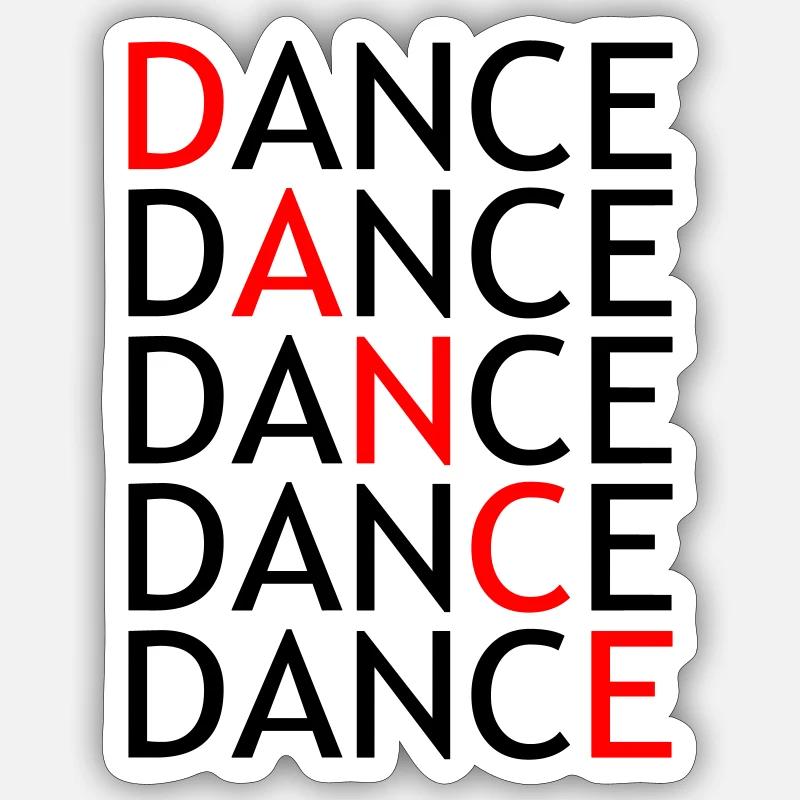 DANCE - Sticker size S (10 x 10 cm) - white matte