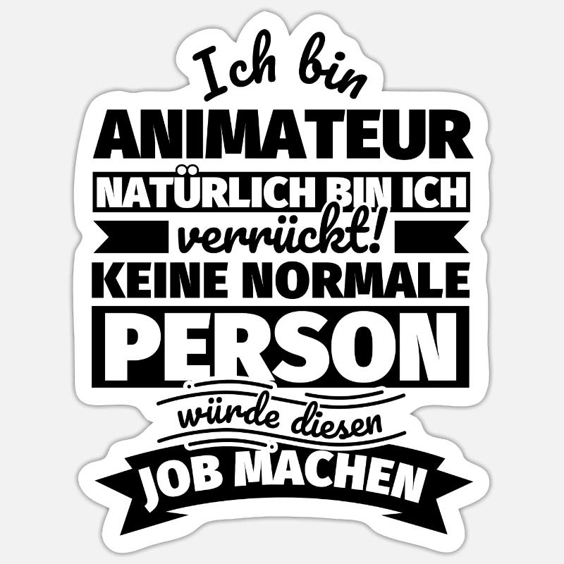 Animateur Geschenke - Sticker Größe S (10 x 10 cm) - Mattweiß
