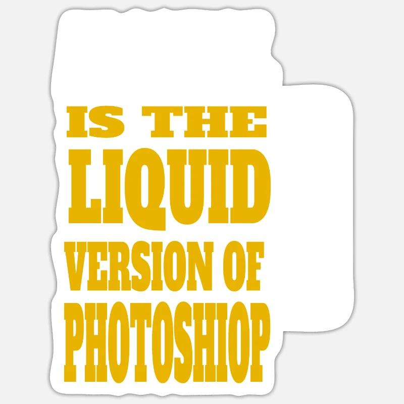 Best Liquid - Sticker size S (10 x 10 cm) - white matte