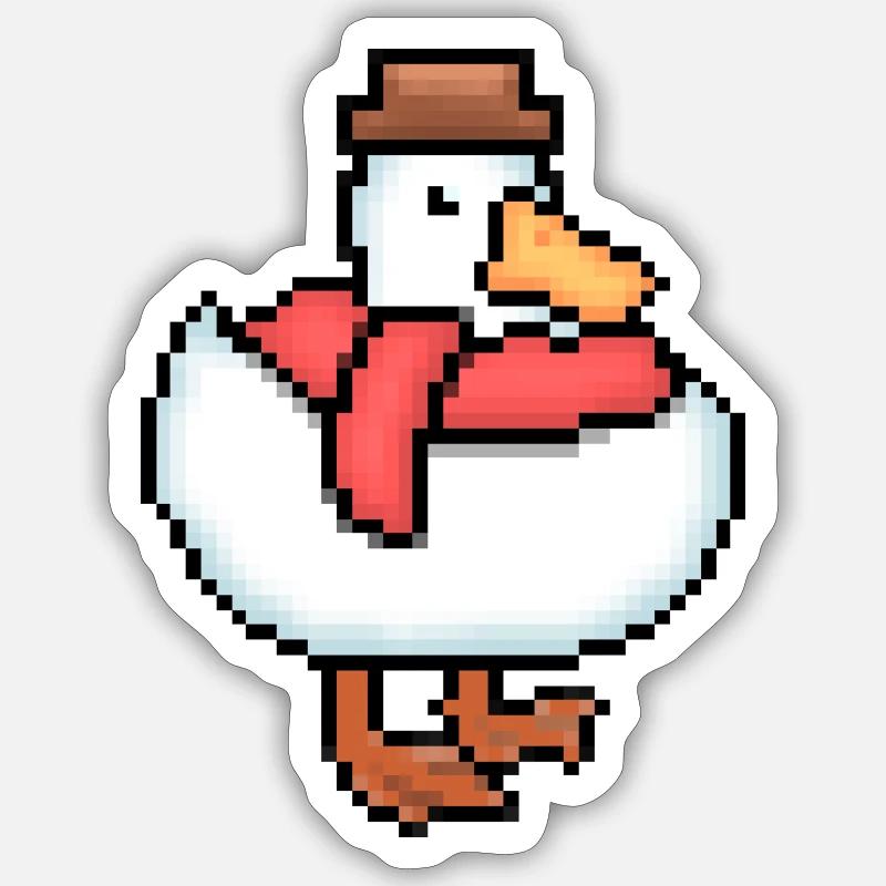 duk - Sticker taille S (10 x 10 cm) - blanc mat