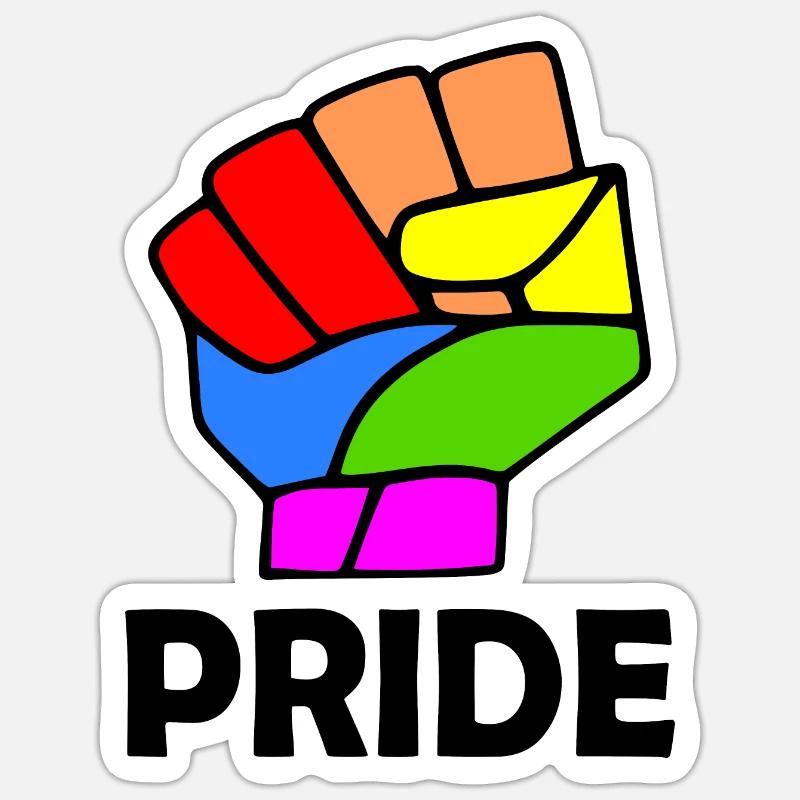 Pride - Sticker taille S (10 x 10 cm) - blanc mat