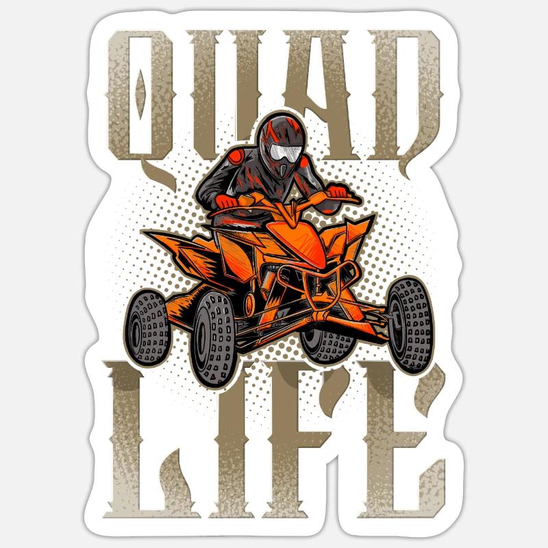 Quad ATV Offroad Quadfahrer Sticker Größe S (10 x 10 cm)