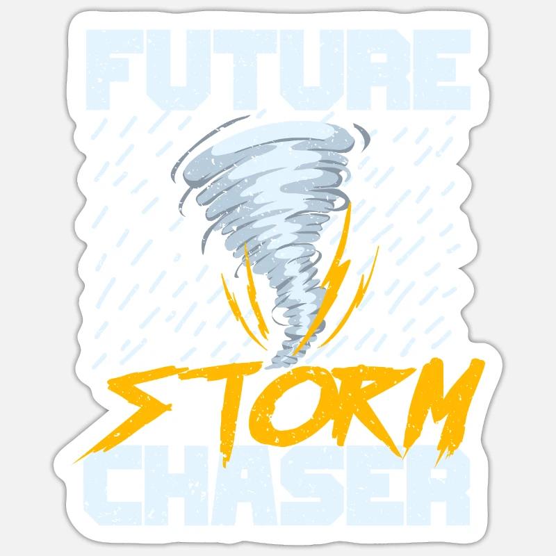 Tornado - Sticker size S (10 x 10 cm) - white matte