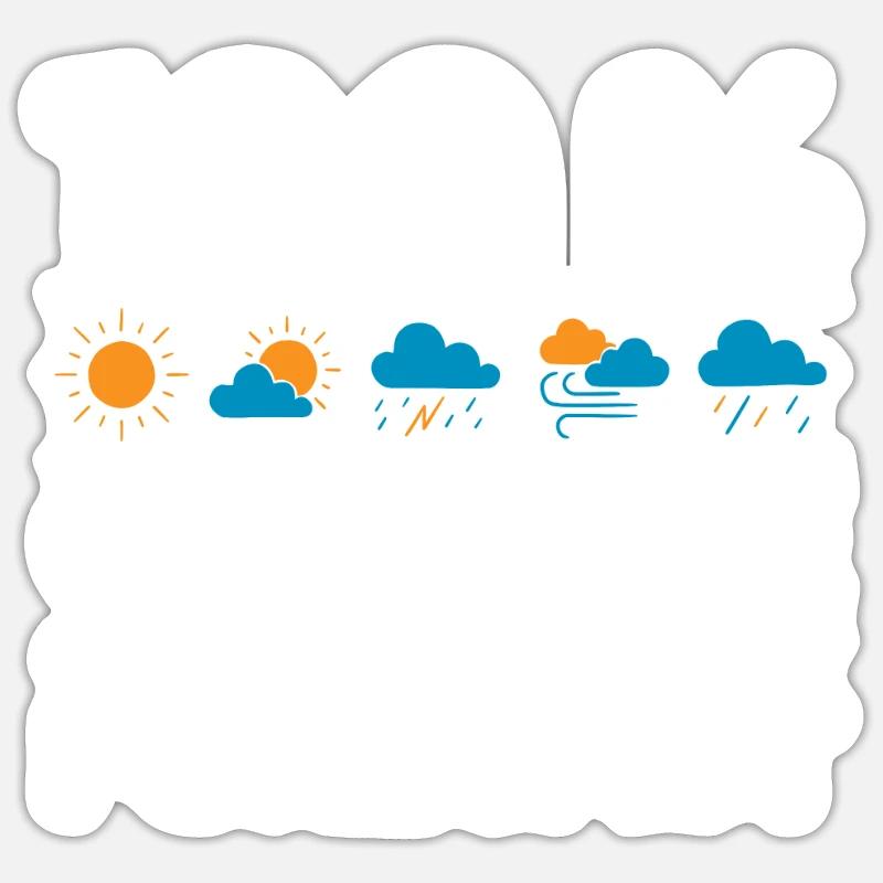 Tornado - Sticker Größe S (10 x 10 cm) - Mattweiß